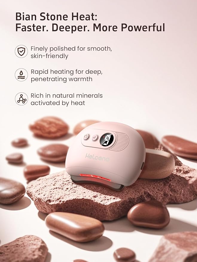 Electric Gua Sha Face Massager Tool, Gua Sha Facial Tool with Heat, 9 Levels of Temperature & Vibration Intensity, Face Massager for Women Gift