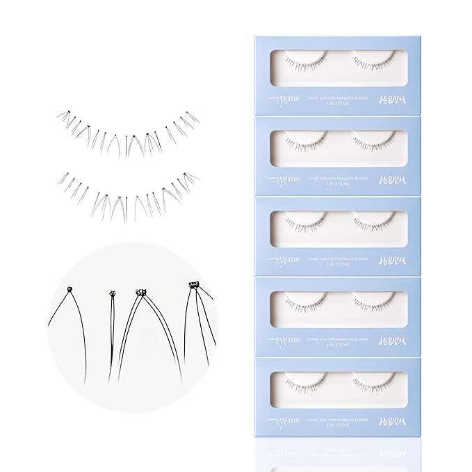 Eyelash x Artist Collaboration NO.U21 Under – 5 Set Pack, Lightweight False Eyelashes for a Natural Underlash Look, Soft Lashes for Lower Lash Styling, Glue Not Included, K-Beauty