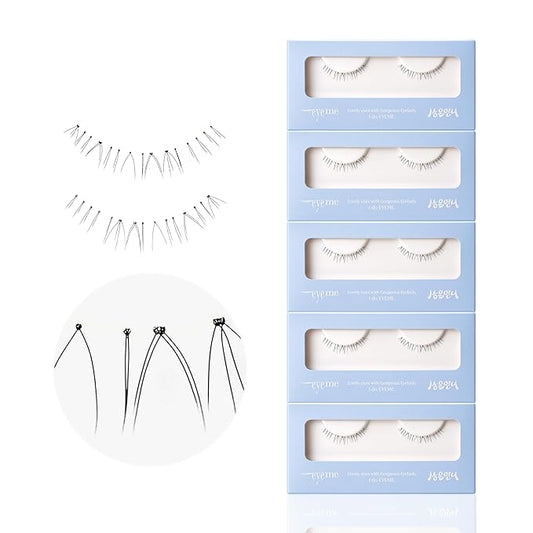 Eyelash x Artist Collaboration NO.U21 Under – 5 Set Pack, Lightweight False Eyelashes for a Natural Underlash Look, Soft Lashes for Lower Lash Styling, Glue Not Included, K-Beauty
