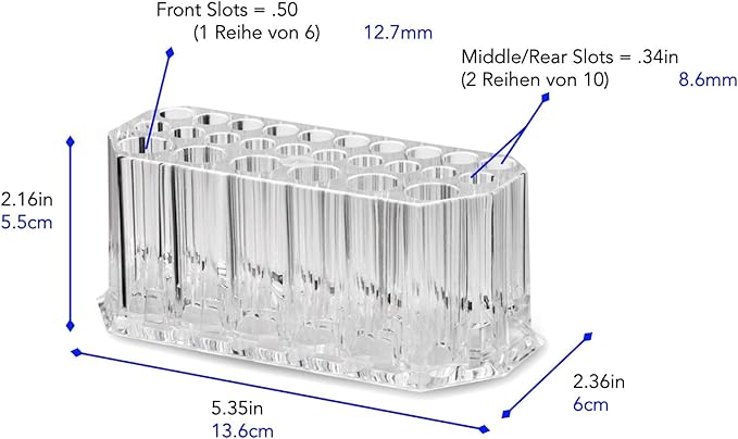 BY ALEGORY Acrylic Nail Art Tool Organizer Storage for Storing Pro Beauty Finger Nailcare Art Kit Tools Makeup Display Case Refillable Container Holder Organization (2)