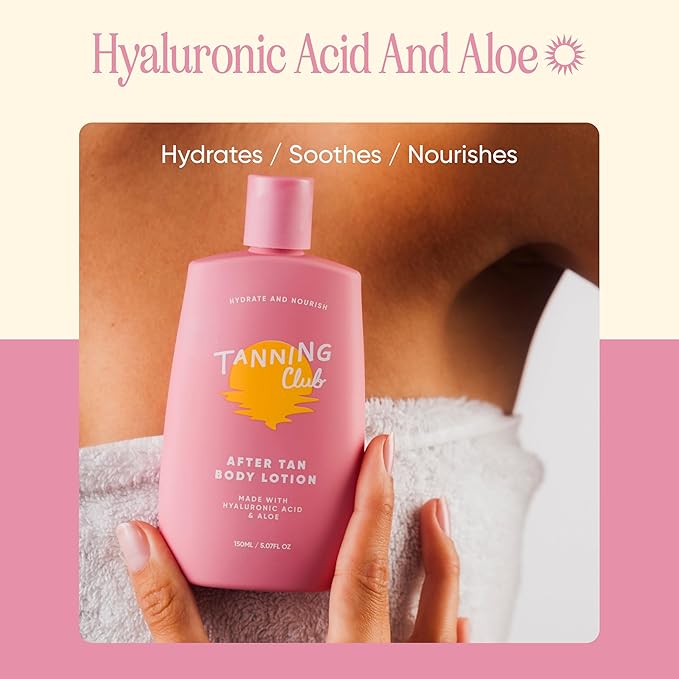 After Tan Lotion - Hydrating Tan Extender with Hyaluronic Acid, Aloe, and Shea Butter - Nourishing Body Moisturizer for Sun-Kissed Skin - 150 mL