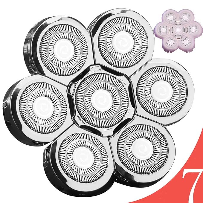 Universal 7 Blade Replacement Heads - 7 Heads for Many Main Brands Electric Shaver Razor Bald Men