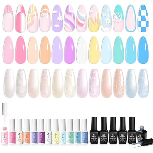 beetles Gel Polish Beetles Gel Nail Polish Nail Art Liner Gel Set Unicorn Dreamy Pastel Gel Art Paint