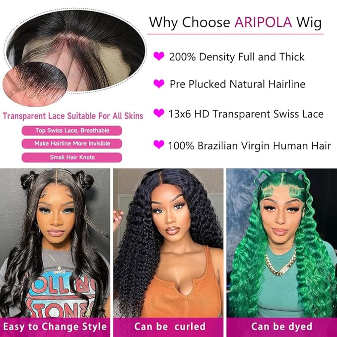 30 Inch Straight Lace Front Wigs Human Hair 13x6 HD Transparent Lace Front Human Hair Wigs for Women Glueless Brazilian Virgin Hair Lace Frontal Wig 200% Density Pre Plucked with Baby Hair