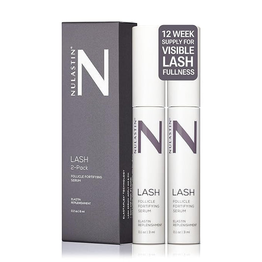 NULASTIN Eyelash Serum for Thicker-Looking Lashes - Follicle Fortifying LASH Serum - Clinically Tested Eyelash Enhancing From the Experts in Brows and Lashes (2 Pack, 0.1 Fl Oz Each)