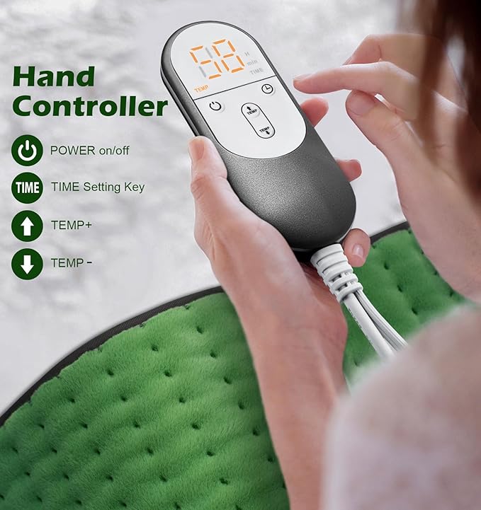 Heating pad for Back Pain Relief, Heating Pads for Neck, Shoulder, Fathers Mothers Day Gifts for Women, Men, Dad, Mom, Auto-Off,Machine Washable, Moist Dry Heat Options, Extra Large 12"x24"