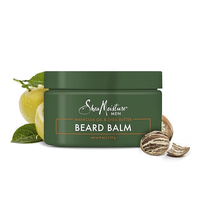 SheaMoisture Beard Oil & Beard Balm - Beard Kit for Men w/Maracuja & Fair Trade Organic Shea Butter, Dry Beard Oil, Softener & Conditioner (2 Piece Set)