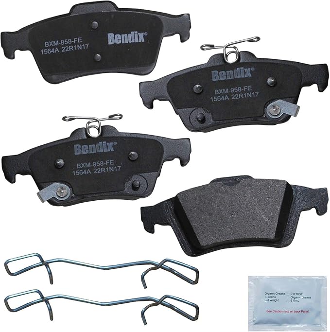 Bendix Priority1 CFM1564A Semi-Metallic Rear Brake Pads for Ford C-Max 2013, C-Max 2018, EcoSport 2022-2018, Escape 2014, Focus 2012, Focus 2018-2017