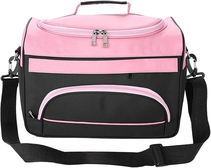 Petyoung Large Capacity Hairdressing Carrying Bag with Shoulder Strap,Professional Hairdressing Equipment Beauty Salon Tool Travel Storage Case,Portable Barber Toolkit Comb Scissors Clip Storage