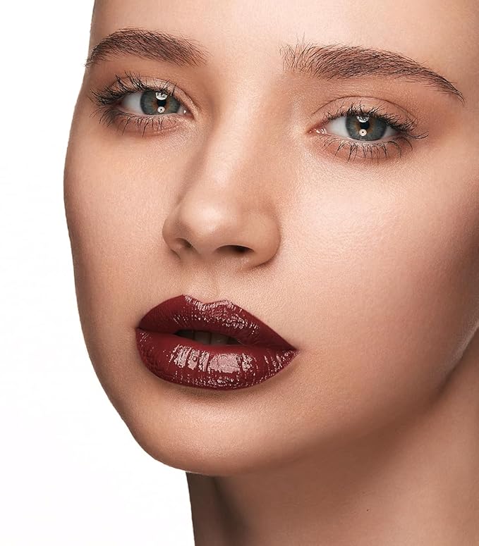 MAKE Beauty Cream Supreme Long-Lasting Lipstick. High Impact Hydrating Lip Color with Emollient Moisturizing Formula. Creamy Semi-Glossy Lipstick - Shade, Red Rock