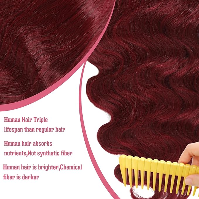 99j Burgundy Lace Front Wigs Human Hair 13x6 Hd Body Wave Lace Frontal Wigs Human Hair Pre Plucked 180 Density Glueless 99j Burgundy Red Wig Human Hair Colored Wigs for Women with Baby Hair 26 Inch