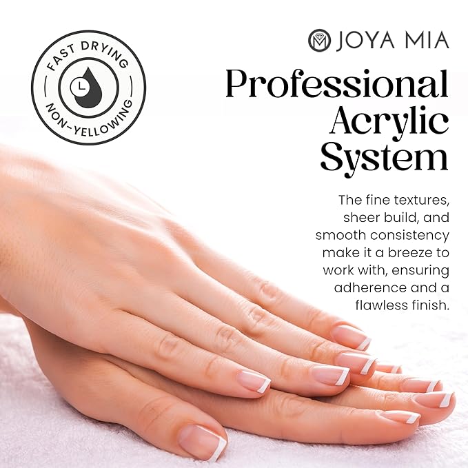 Joya Mia Acrylic Powder for Nails, MMA-Free, Super Adhesion Professional Powder for Flawless & Long-Lasting Nail Enhancements, Easy Application, Vibrant & Stunning Colors - Soft Pink, 5 lbs
