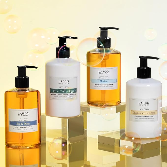 LAFCO New York Liquid Soap, Sea & Dune - 12 oz - Regenerates, Protects & Moisturizes - All Skin Types - Hypoallergenic, Synthetic Free & Cruelty Free - Made in Italy