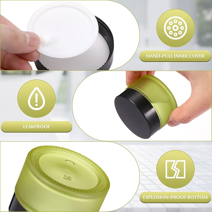 Domensi 60 Pcs 1oz Glass Jars with Lids Bulk Salve Tins Small Glass Candle Cosmetic Jars for Travel with Inner Liners Containers for Lotions Sample Cream(Green, Black Lid)