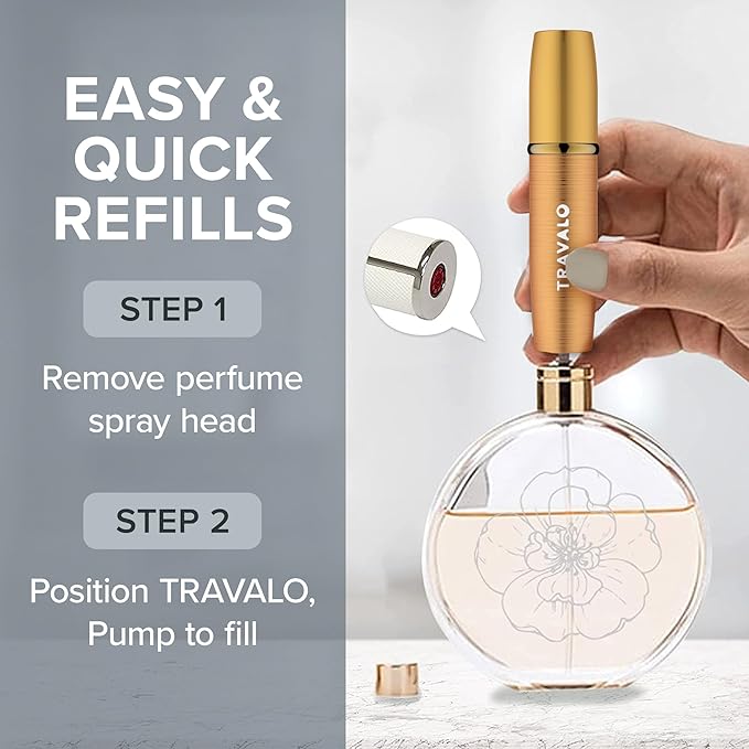 Perfume Atomiser by Travalo Lux Silver 5ml