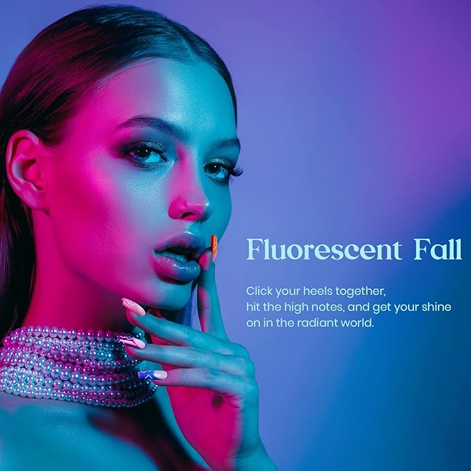 Beetles Summer Gel Nail Polish Set, Neon Orange Hot Pink Blue Yellow Green Purple Halloween Gel Polish 6 Colors Soak Off Uv Led Nail Art Manicure