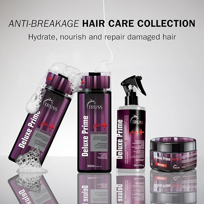 TRUSS Deluxe Prime + Deep Conditioner - Anti Frizz & Damaged Hair Treatment - Moisturizing Conditioner for Restored Hair Shine - Powerful Hair Care with an Anti Breakage Effect (10.4oz)