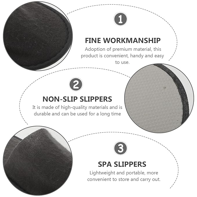 ARTIBETTER House Slippers 20Pcs Non-Slip Disposable Closed Toe Spa Indoor Hotel Travel Slippers