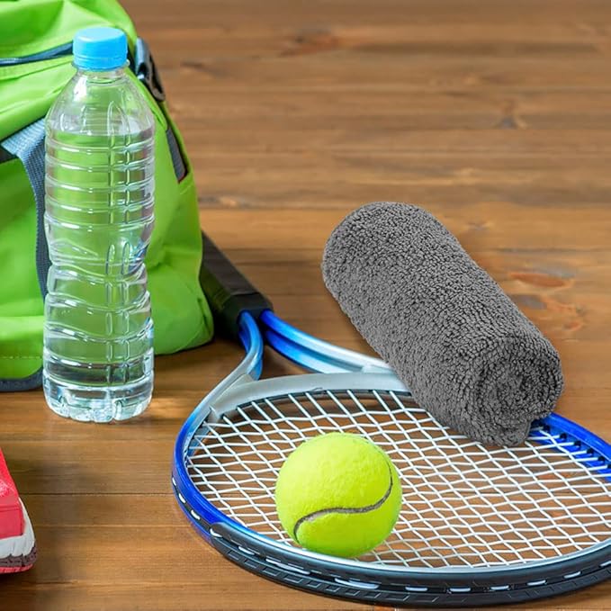 Orighty Washcloths Bulk Towel Sets 50 Pack, Highly Absorbent and Super Soft Microfiber Fingertip Towels, Multi-Purpose Wash Cloths for Bathroom, Hotel, Gym, and SPA, 12x12 Inch, Grey