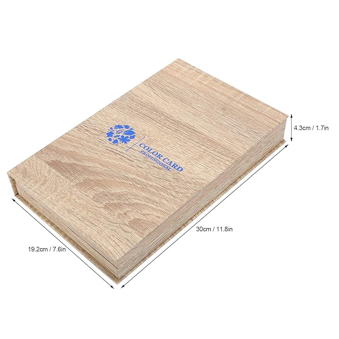 180 Colors Nail Color Display Book - Wood Nail Gel Polish Display Book False Nail Tip Display Board Reusable Nail Practice Design Board Nail Color Swatches Color Design Chart Card (01)