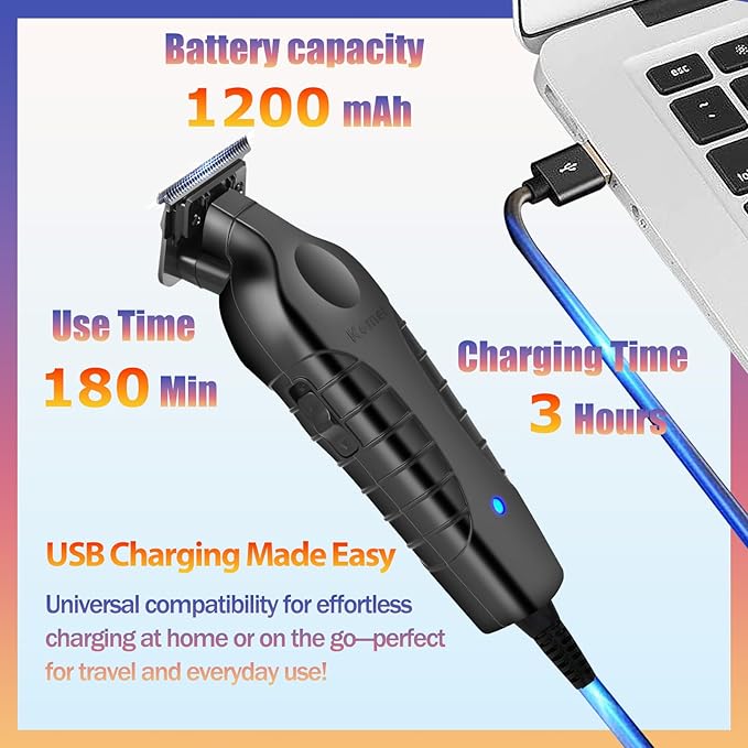 KEMEI 2299 Cordless Hair Clippers for Men Professional Zero Gapped Trimmer & Barber Hair Cutting Kit, Ideal Gifts for Men