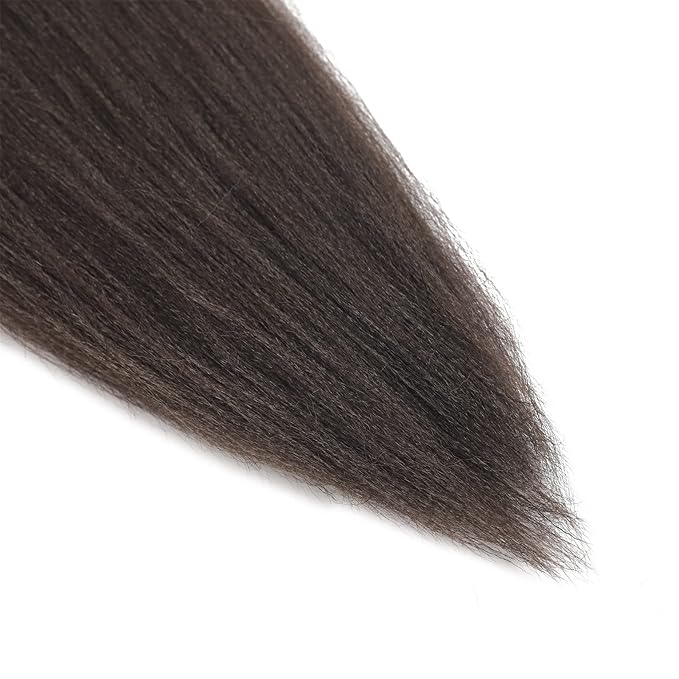 Pre-stretched Braiding Hair, Original Braid Hair Extensions, Hot Water Setting Crochet Hair Braids, Yaki Texture Easy Braiding Hair (24''-pack of 8, 4)…