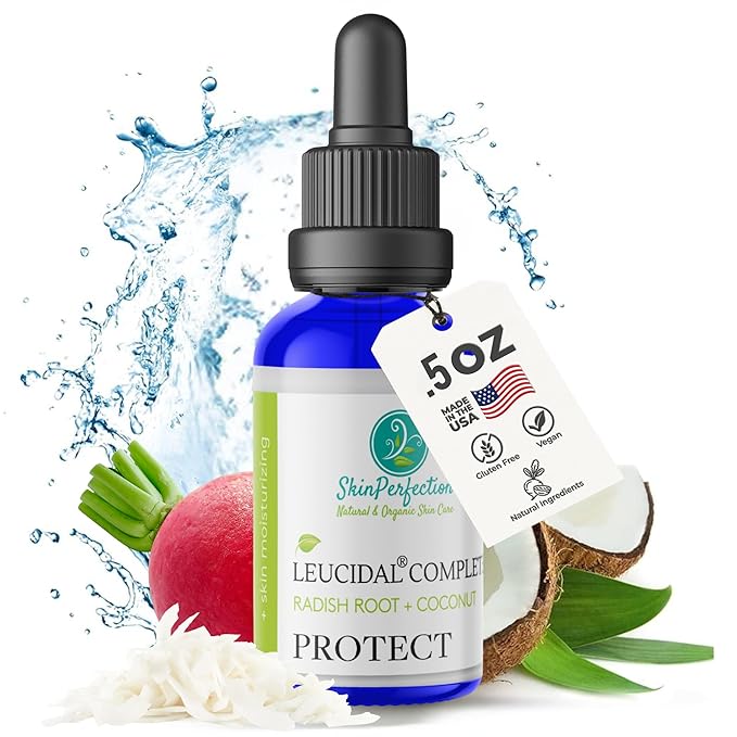 Skin Perfection Leucidal Liquid Complete - Alternative Preservative for Lotion Making with Radish Root Liquid & Coconut Extract - Leucidal Complete Preservative for Cosmetics & Skincare Products 0.5oz