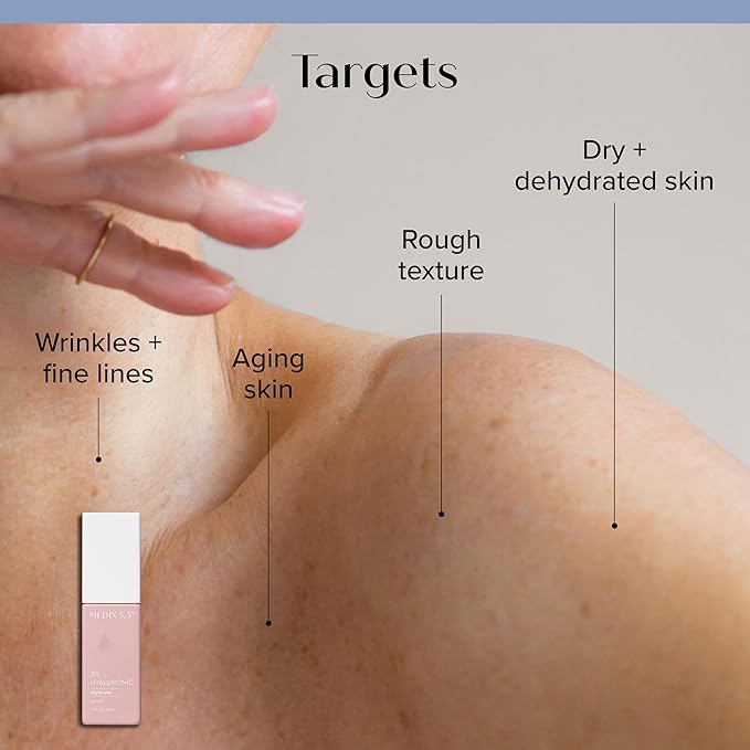 Medix 5.5 3% Concentrated Hyaluronic Acid Hydrating Gel Body Booster Dry Skin Moisturizer, Anti Aging Skin Care Booster For Restoring Skin Barrier, Wrinkles, Fine Lines, Pack of 2