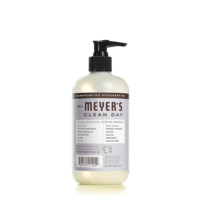 MRS. MEYER'S CLEAN DAY Liquid Hand Soap, Lavender Scent, 12.5 Ounce Bottle Each (12.5 Ounce, Pack of 6)