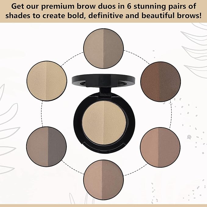 Mellow Cosmetics Brow Duo - Luminous Eyebrow Powder for Natural Looking, Voluminous Brows - Eyebrow Filler for Brows - Vegan Brow Definer - Blonde