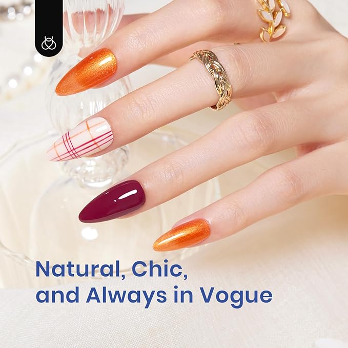 Beetles Gel Nail Kit Almond Nail Tips Easy Nail Extension Set 5 In 1 Nail Glue Gel with Pre shaped Medium Almond Nail Tips & UV Nail Lamp Acrylic Nail Clipper DIY Art Gifts for Her