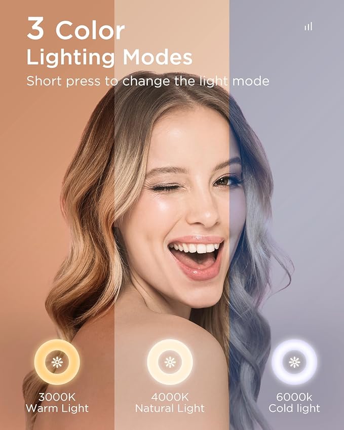 BESTOPE PRO Vanity Mirror with Lights, 15.7" x 20.8" Height & Brightness Adjustable Hollywood Mirror, Lighted Makeup Mirror with Storage,3 Color Lights,10X Magnification,USB Charging Port, Women Gifts