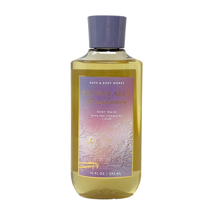 Bath & Body Works Shower Gel, Gift Set of 2, 10oz Each (Snowflakes Cashmere)