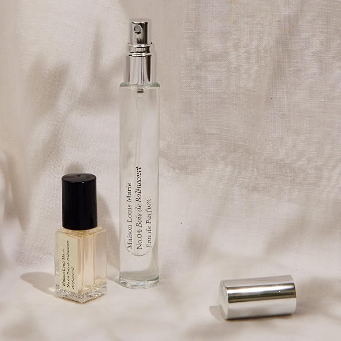 Maison Louis Marie - No.04 Bois De Balincourt 2-Piece Mini Travel Set | Luxury Clean Beauty + Non-Toxic Fragrance (3 mL roll-on oil; 10 mL spray)
