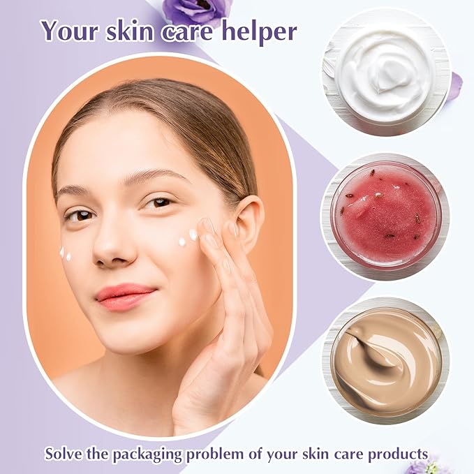 200 Pcs 1 oz Empty Bulk Plastic Container Jars with White Lid Leak Proof Round Clear Plastic Jars Small Cosmetic Travel Containers for Storage Makeup Beauty Products Creams Lotion Ointments