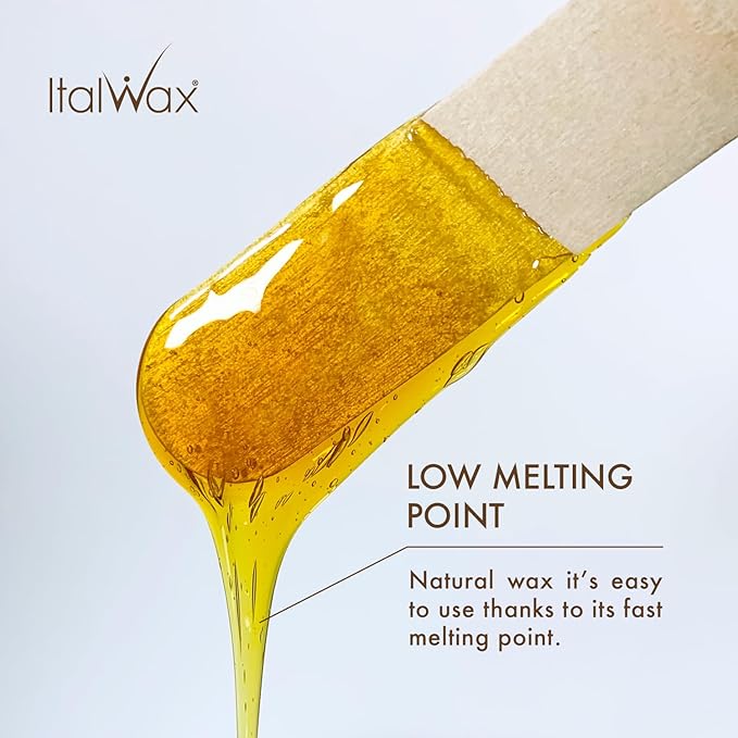 Italwax Natural - 500g / 1.1lb - Hard wax beads for hair removal - Natural formulation ideal for sensitive skins - Unscented - Recommended for Bikini area and Armpits
