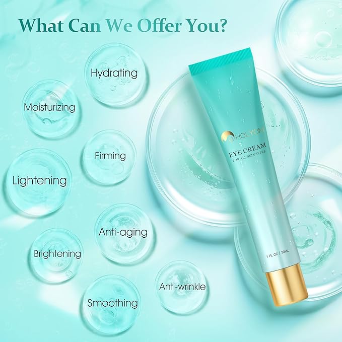 Retinol Under Eye Cream - Anti Aging Eye Cream for Eye Bags, Dark Circles, and Fade Wrinkles, Fine Lines Skin Care Treatment for Women and Men, (1 Fl Oz)