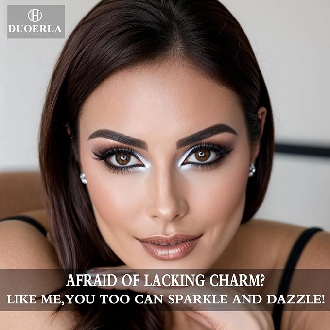 DUOERLA Magnetic Eyelashes Natural Look,Wispy Cat Eye Magnetic Lashes with Eyeliner Kit,Upgraded Long Lasting,Reusable,Easy to apply,Black,with Applicator,Vegan & Cruelty Free 10 Pairs,