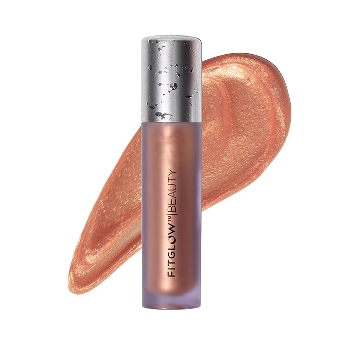 FITGLOW Beauty - Lip Colour Serum | Vegan, Woman-Owned Clean Beauty (Rosé - Shimmery Sheer Rose)