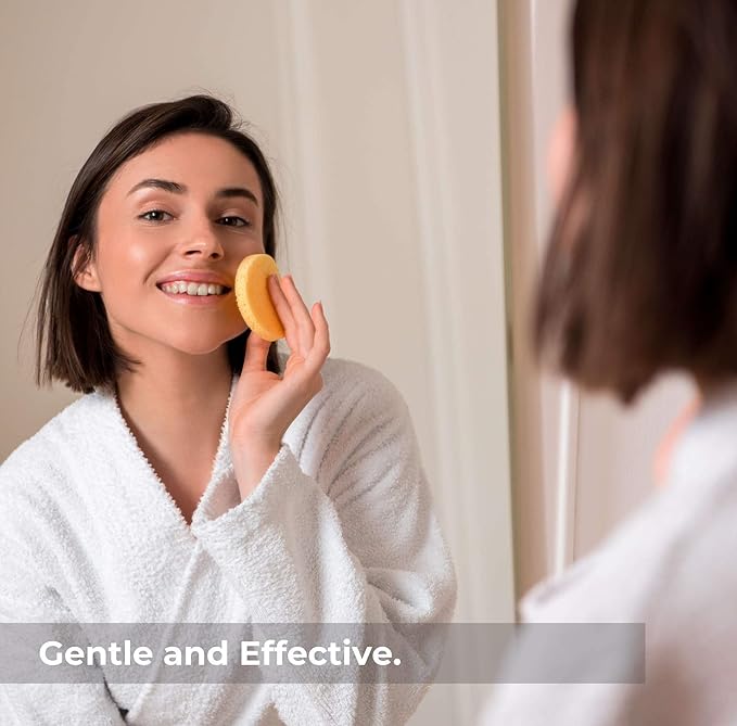Massaging Dry Brushing Body Brush + Compressed Facial Sponges - Softer, Clearer, More Beautiful Skin Naturally