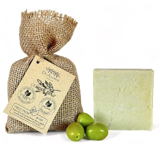 Olive Oil Soap Bar Organic Natural Vegan Traditional Handmade Antique - Antibacterial, Effective For Acne - Absolutely No Chemicals! Pure Natural Soap!