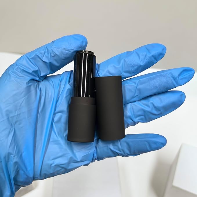 COSIDEA 30pcs Empty Round Matte Black 12.1mm lipstick tubes Man's lipbalm container DIY cosmetic packing tube