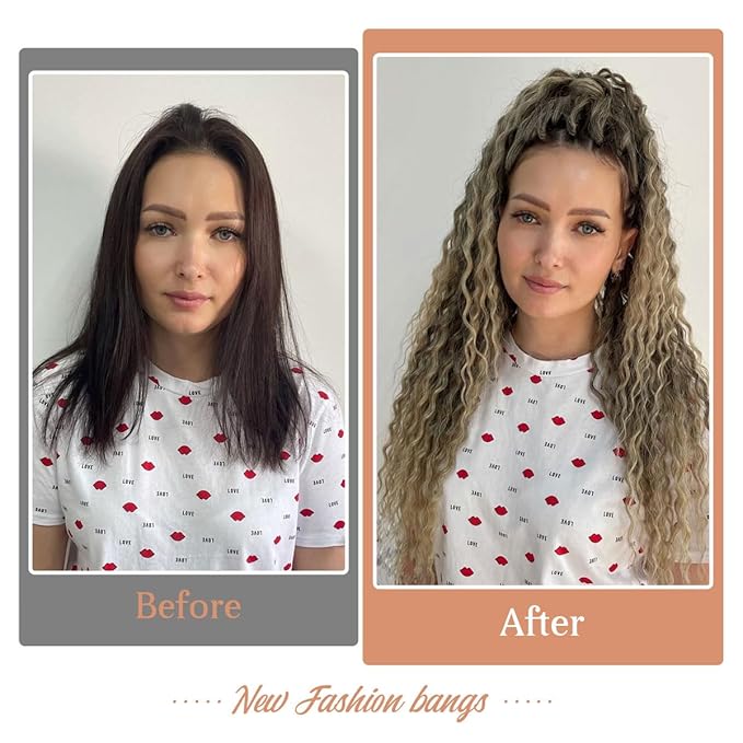 24 Inch Double Ended Dreadlock Extensions Sets, 20 Strands 3 In 1 Mixed Synthetic Dreads Extensions, Ombre Purple Straight&Curly&Boho Handmade Dreads Hippie Style Dreadlocks for Woman