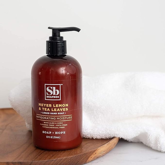 Soapbox Liquid Hand Soap Refill, Meyer Lemon & Tea Leaves, Gentle & Moisturizing Hand Wash for Kitchen and Bathroom, Vegan & Cruelty Free, 64oz Half Gallon Refill (Pack of 1)