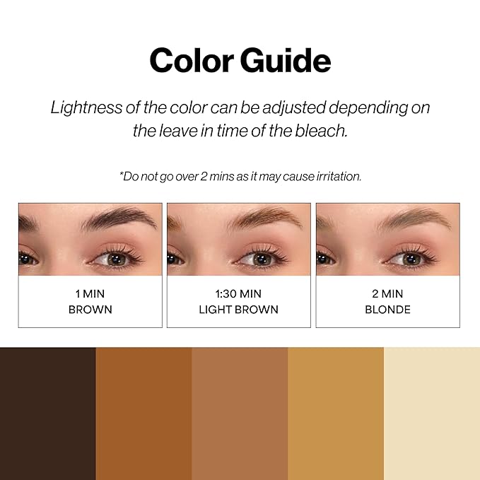 ENTROPY Makeup Brow Bleach Kit, Gentle & Effective Eyebrow Lightening for All Brow Types, Eyebrow Tint Kit, Quick 5-Minute Application, DIY Salon-Quality Results at Home, 6 Applications