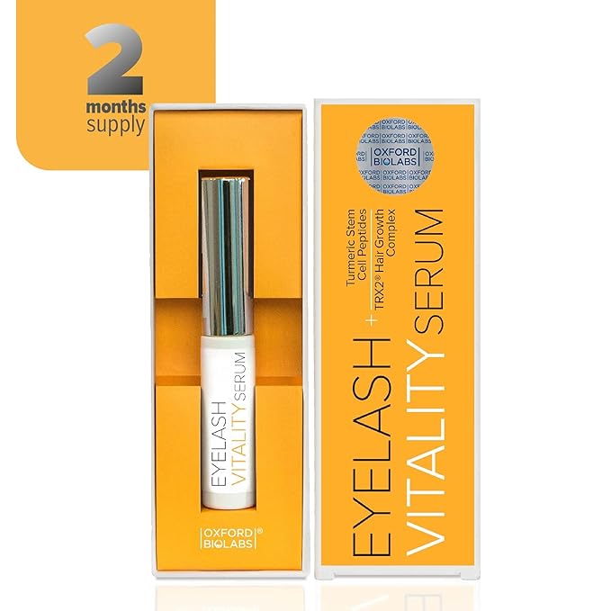 Eyelash Vitality Growth Serum - Lash Enhancing Growth Serum Complex - Irritation Free - Hypoallergenic Naturally-based Turmeric Growth, Achieve Longer Thicker & Healthier Lashes, 3.5 ml