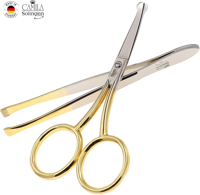 CSK1 Nail Scissors and Tweezer Kit, Perfect Pedicure Manicure Set for Men and Women, Ideal Pedicure Tools and Skin Tag Remover Tools - Kit contains Sharp Scissors and Grooming Tweezers
