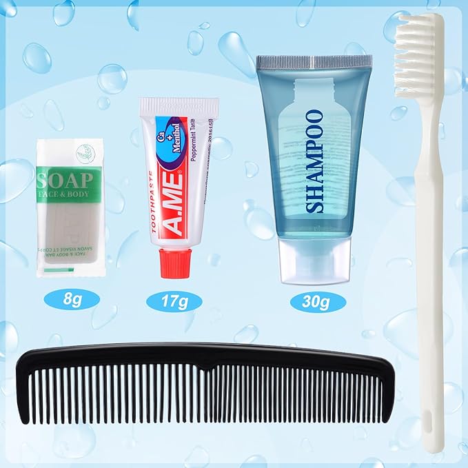 60 Pcs Basic Toiletry Set Homeless Hygiene Kits Homeless Care Package Supplies Travel Toiletry Bulk for Men Women Charity Reusable Supplies