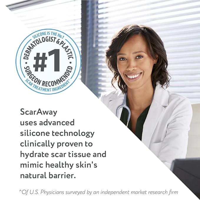 ScarAway Advanced Silicone Scar Sheets, Medical Grade Silicone Strips (1.5" x 3") Scar Treatment & Prevention for Surgical, Burn, Body, Hypertrophic & Keloid Scars Treatment, 8 Tan Reusable Sheets