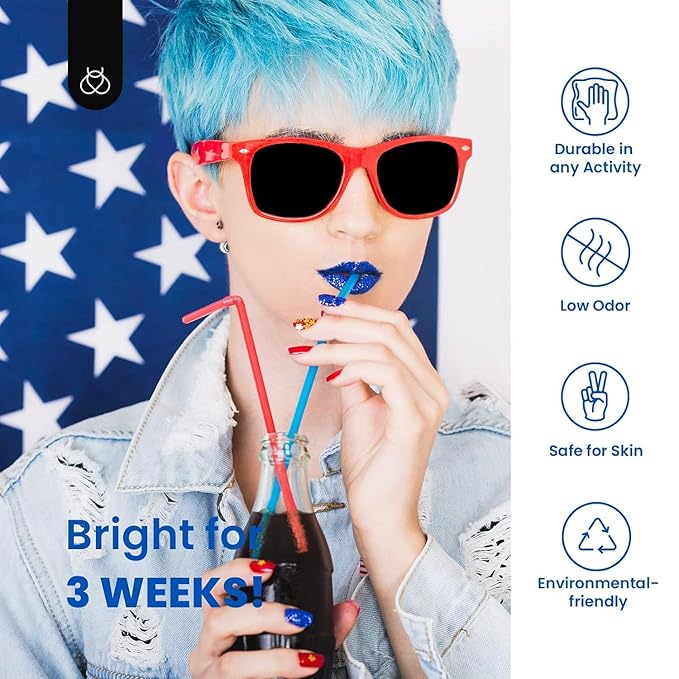 Beetles Gel Nail Polish Set - 6 Colors Red White Navy Blue Gel Polish Sliver Glitter Gel Polish Soak Off Uv Nail Lamp for the July 4th Nails Manicure DIY Nail Art Design Gift for Women Girls